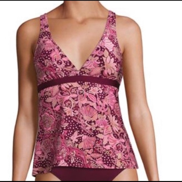 Carmen Marc Valvo Tankini Swim Suit Top Medium - Picture 1 of 6